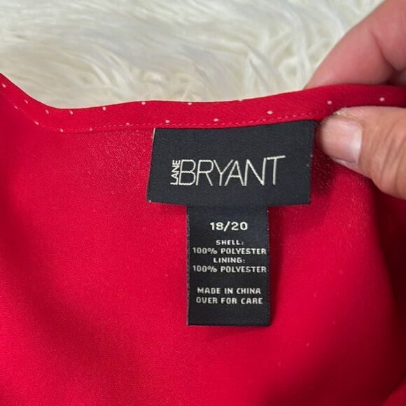 LANE BRYANT Elegant Red V-Neck Dress Size 18/20 - Picture 6 of 10